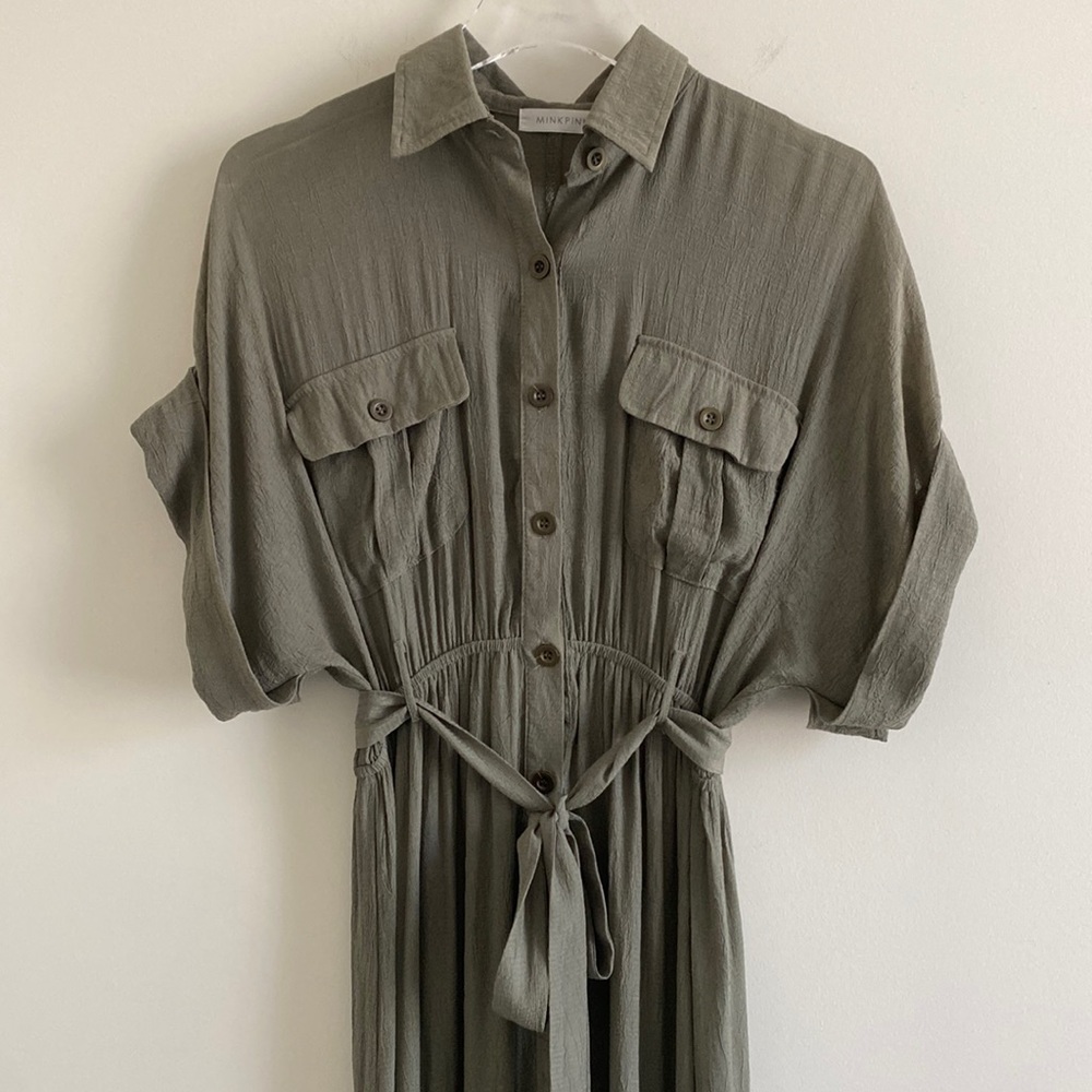 MINKPINK Collared Maxi Dress